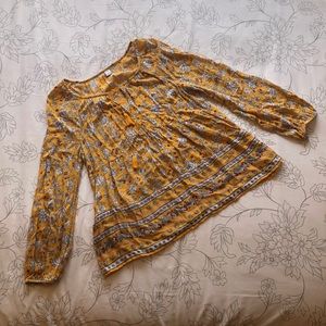 OLD NAVY Yellow Floral Blouse